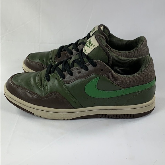 Nike Other - Nike Court Force - Army Olive Green Leather Sz 8.5